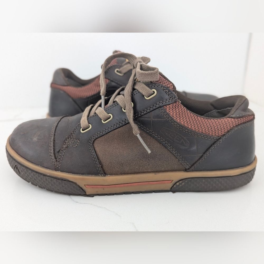 KEEN Destin Low Brown Leather Steel Toe EH Utility Safety work bootShoes Men 8.5
